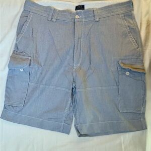 Polo Ralph Lauren Men's 44T Light Blue Seersucker Cargo Shorts